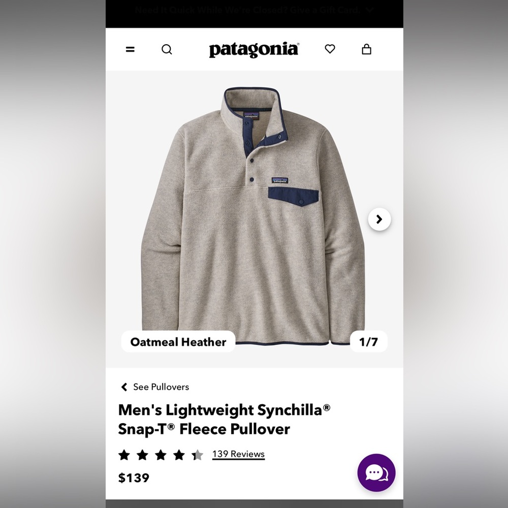 Men's Lightweight Synchilla® Snap-T® Fleece Pullover